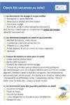 Check list vacances au soleil