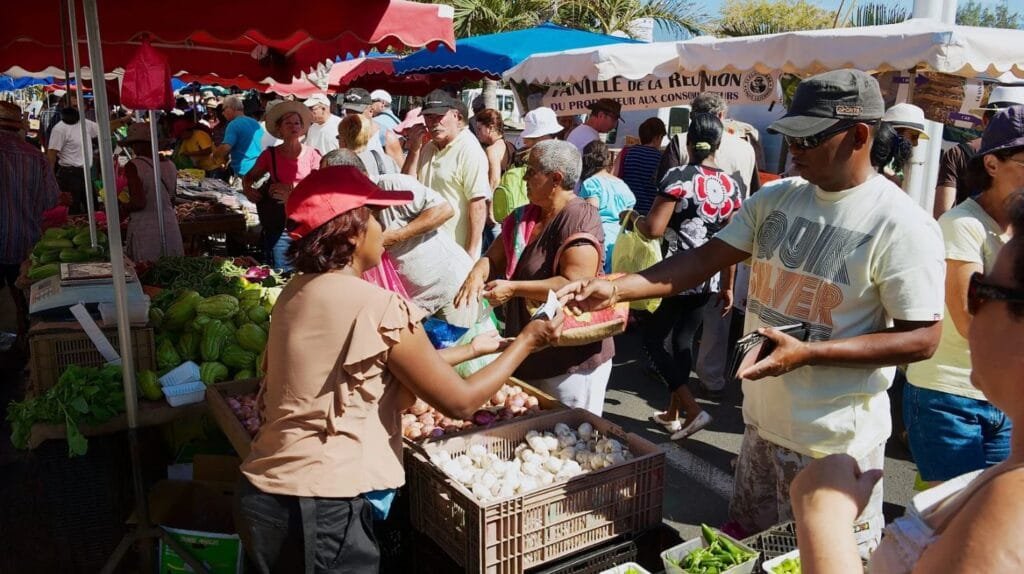 Marché forain la Réunion