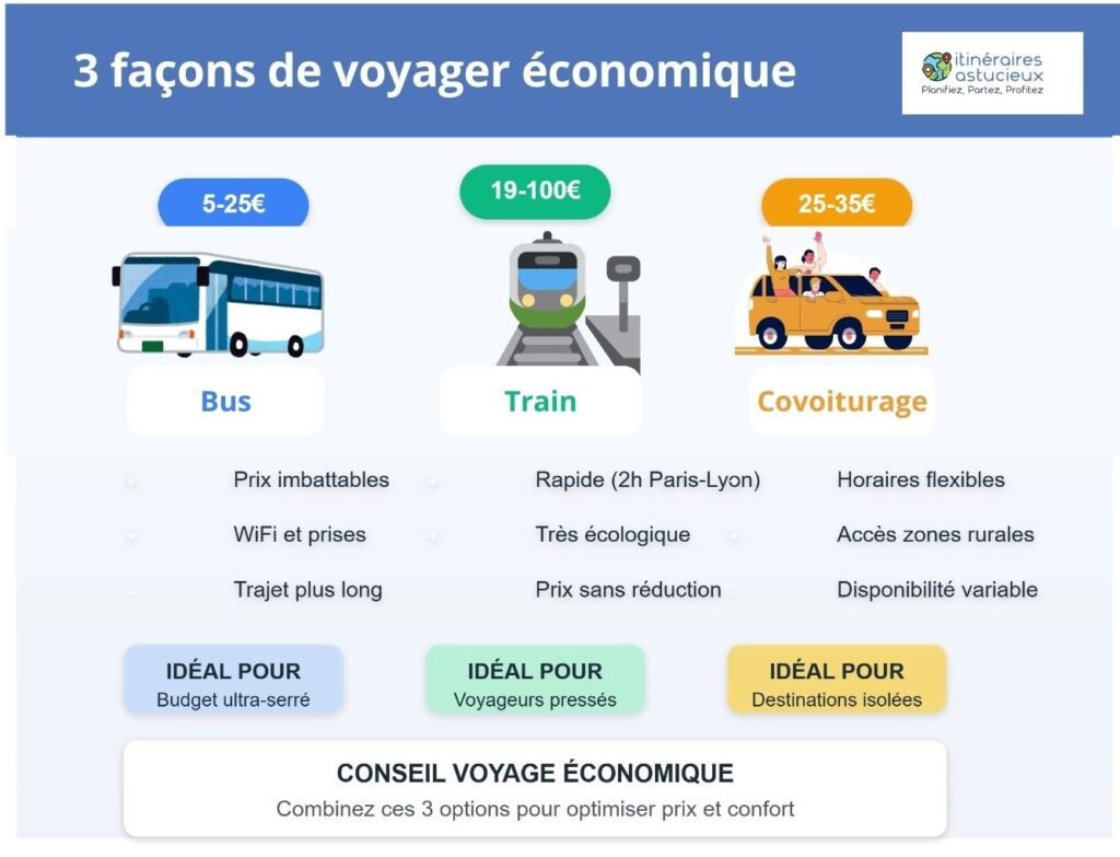 3 façons de voyager économique