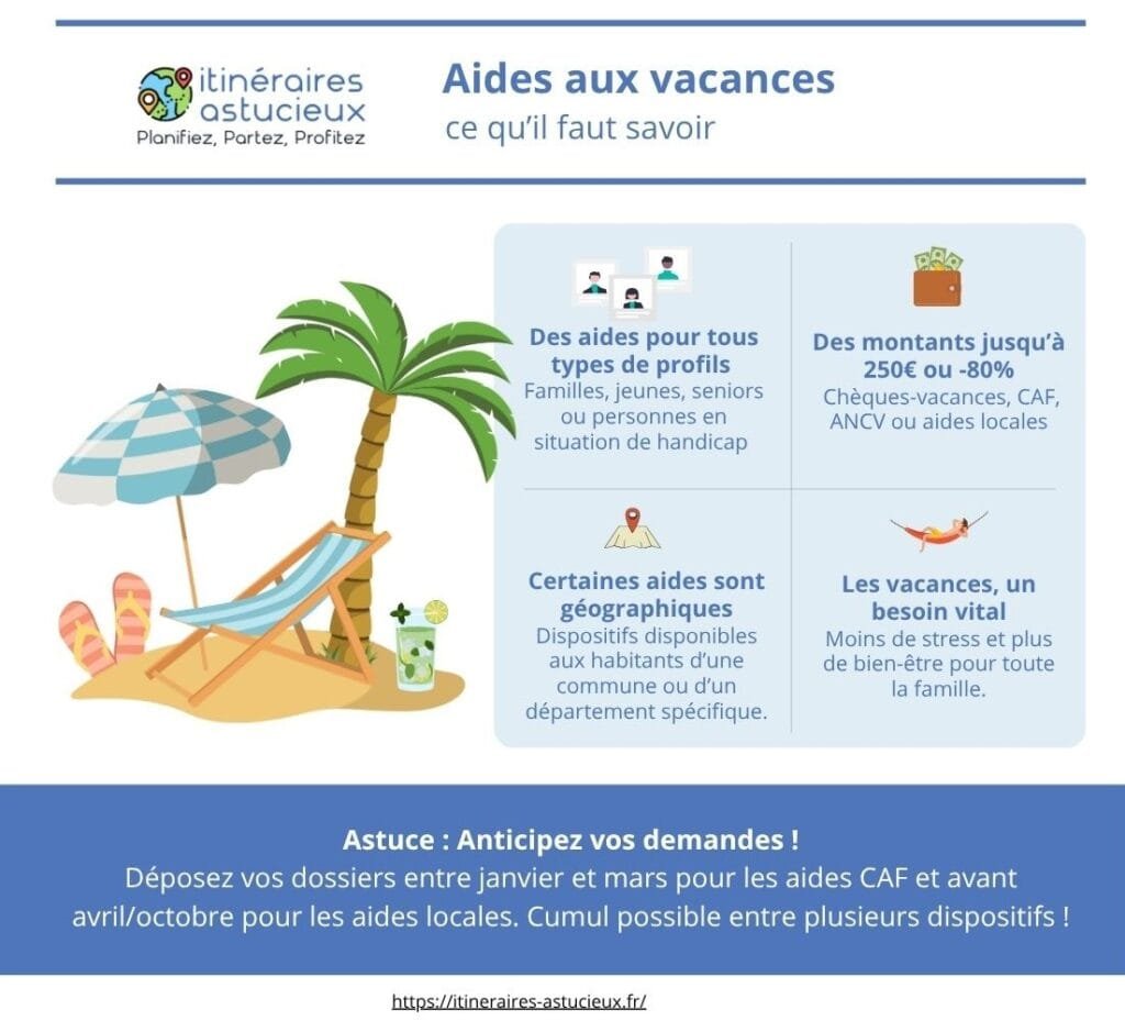 Infographie - Aides aux vacances