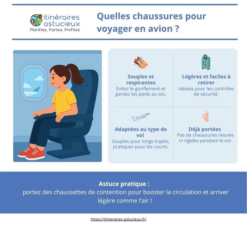 Itinéraires Astucieux - Quelles chaussures pour voyager en avion ?