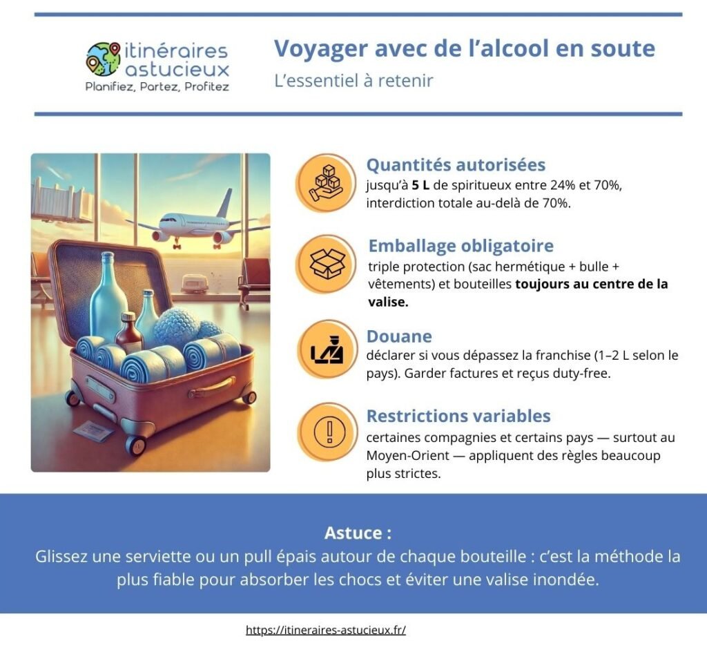 Itinéraires Astucieux - Voyager avec de l’alcool en soute 
