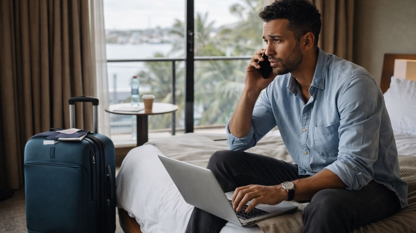Salarié bloqué à l’étranger et coincé dans son hôtel