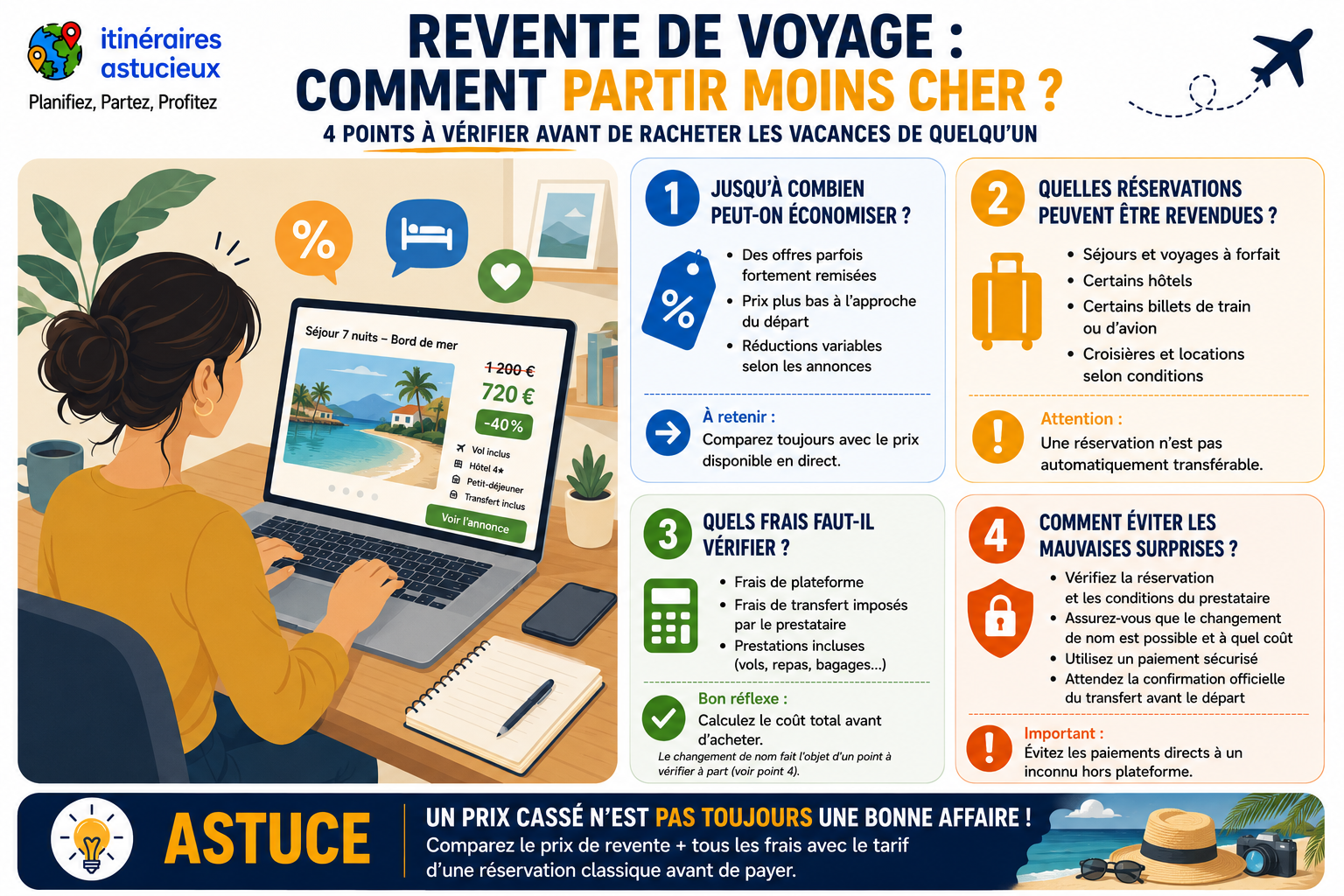 Infographie sur la revente de voyage 